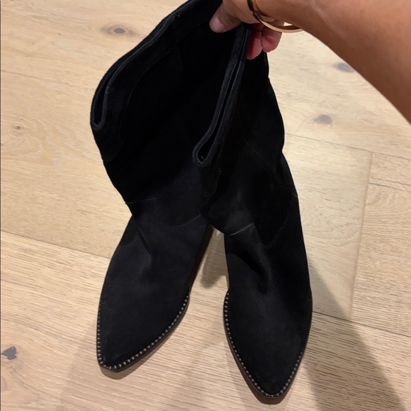 EUC Freda Salvador Loretta Western Boot in Black Suede Sz 10.5 - Picture 5 of 10